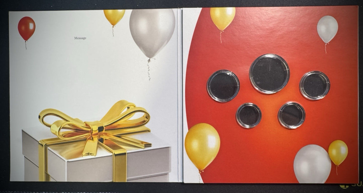 2013 US Mint Happy Birthday Coin Set Card w Plastic Coin Holders Only No Coins1