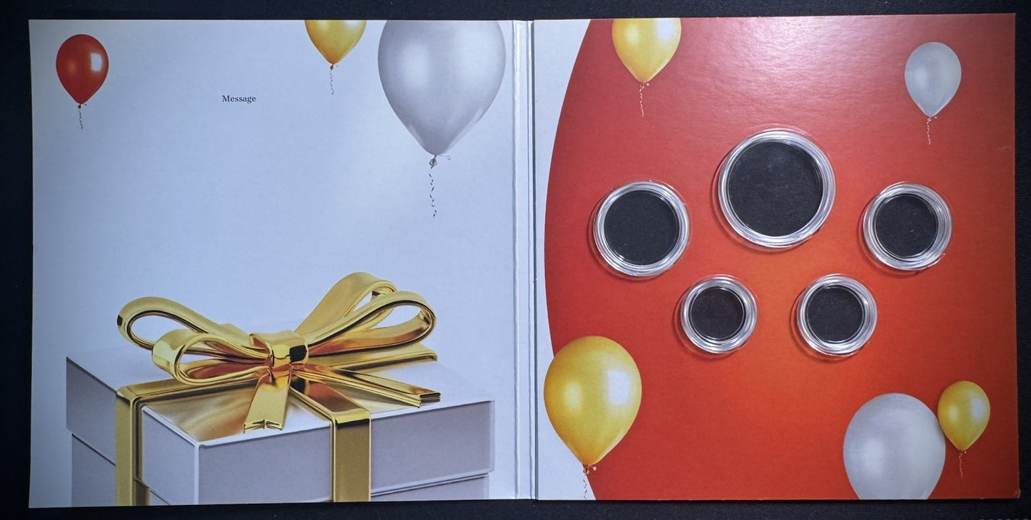 2019 US Mint Happy Birthday Coin Set Card w Plastic Coin Holders Only No Coins1