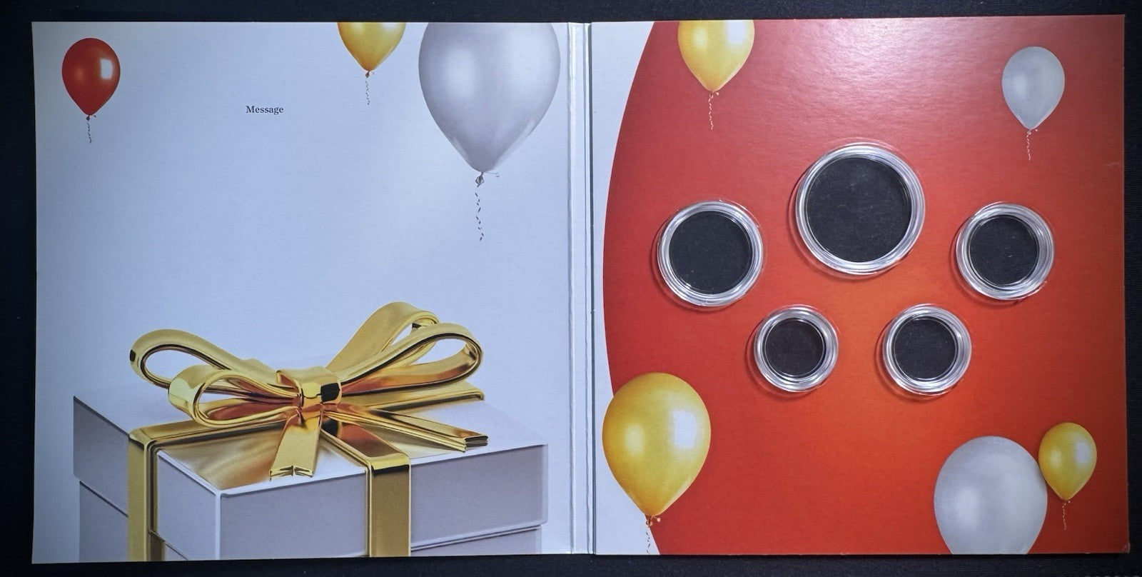 2019 US Mint Happy Birthday Coin Set Card w Plastic Coin Holders Only No Coins1