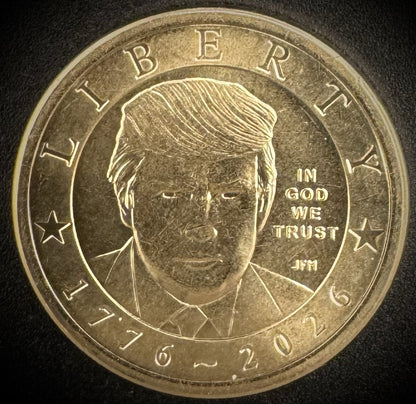 2026 Trump $1 Dollar Coin BU Brilliant Uncirculated NO privy Dual-date 1776-20260