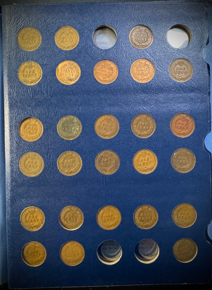 1856-1909 Flying Eagle Indian Head Cent 30 Coins Starter Set Whitman Deluxe Book5