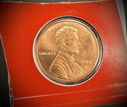 2010 Satin Finish Lincoln Shield Cent P D Uncirculated 2 Coin Set From US Mint4