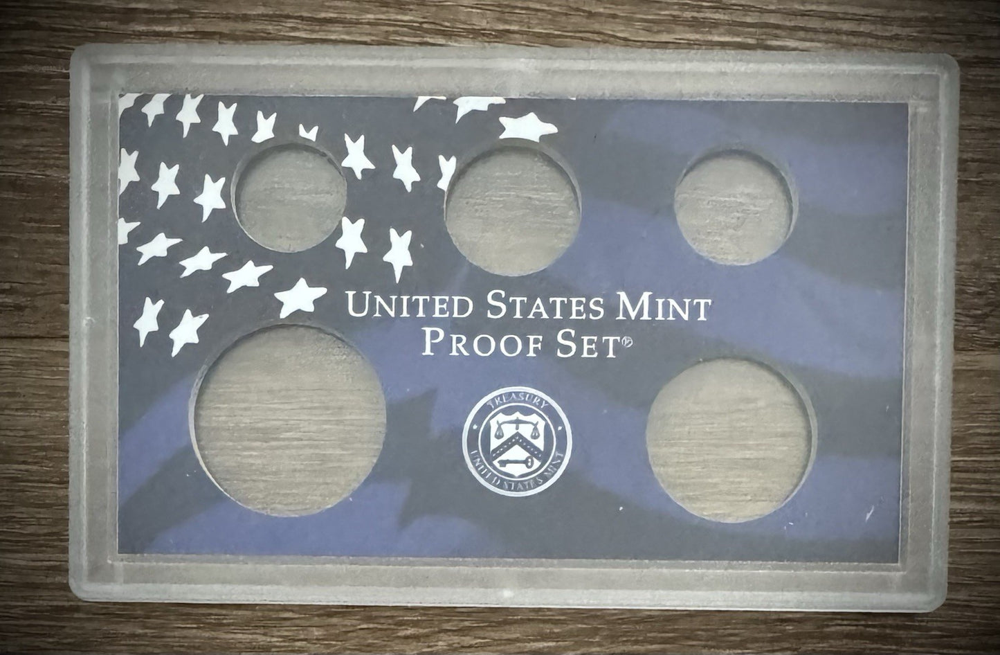 Blue Empty Plastic Case Holds 5 Coins Lot of 10 From US MINT Proof Sets1