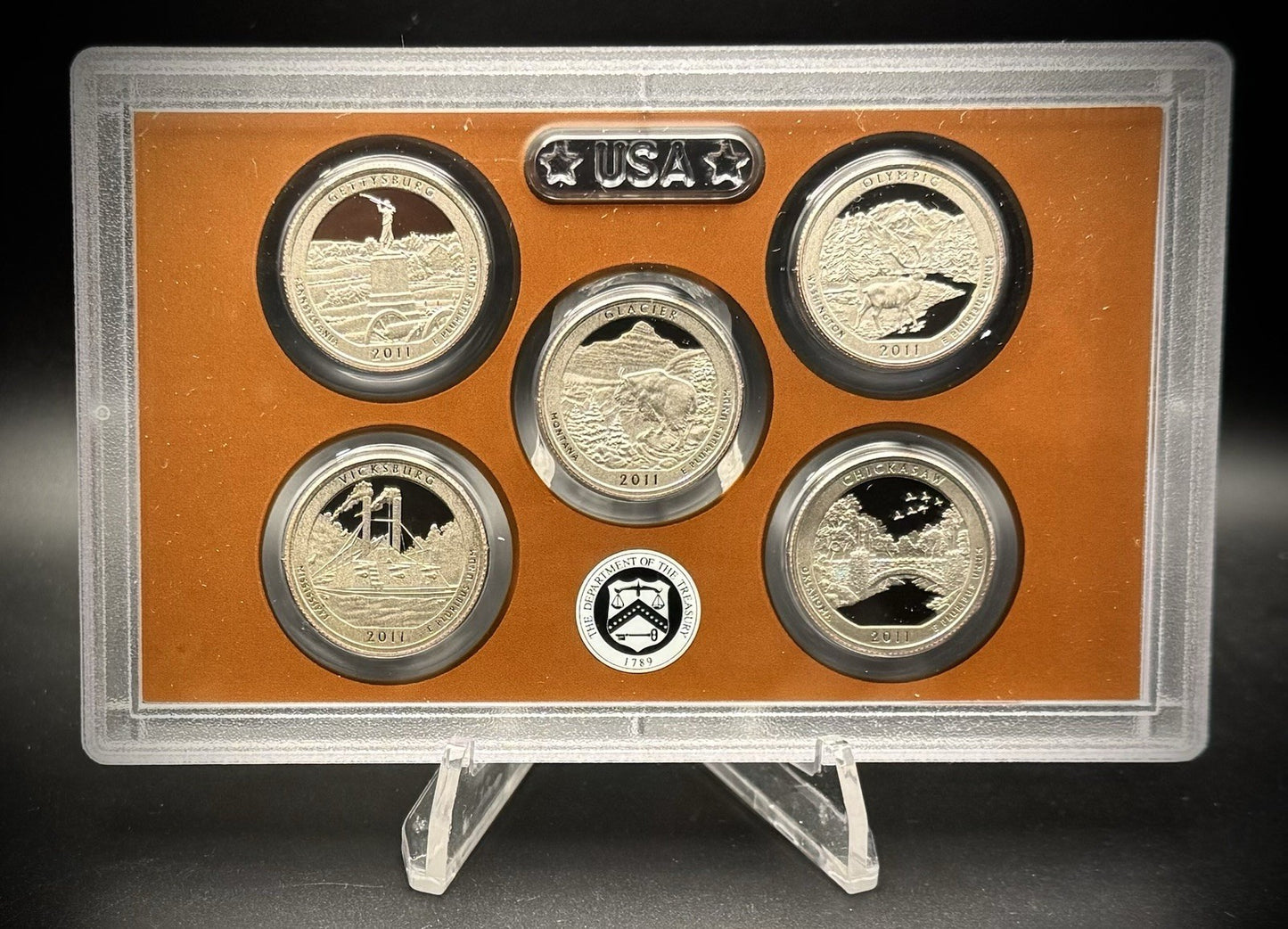 2011-S ATB Quarter GEM PROOF Clad 5 Coin Set w 2011 US Mint Box and COA7
