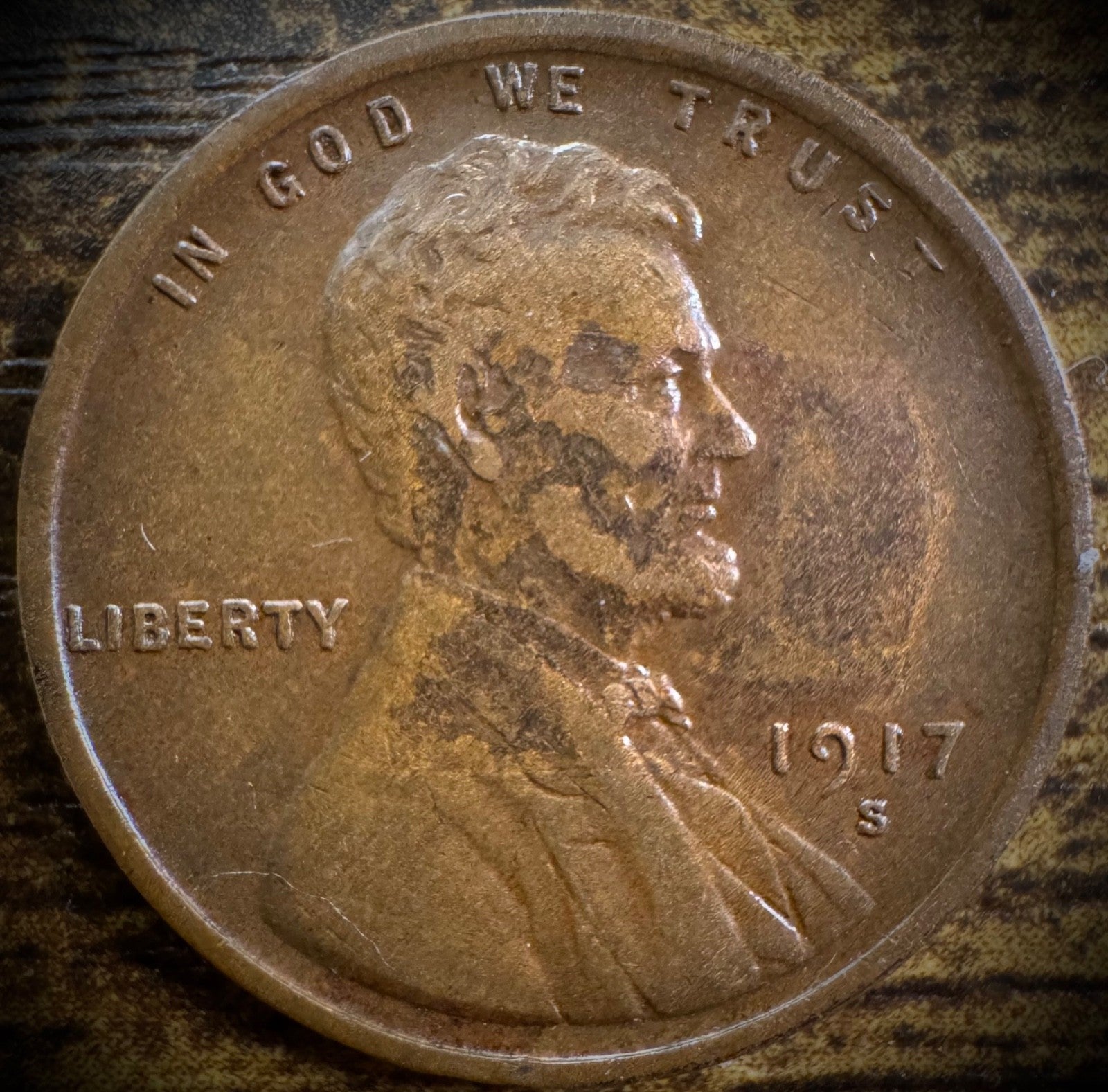 1917-S Lincoln Wheat Cent Penny XF0