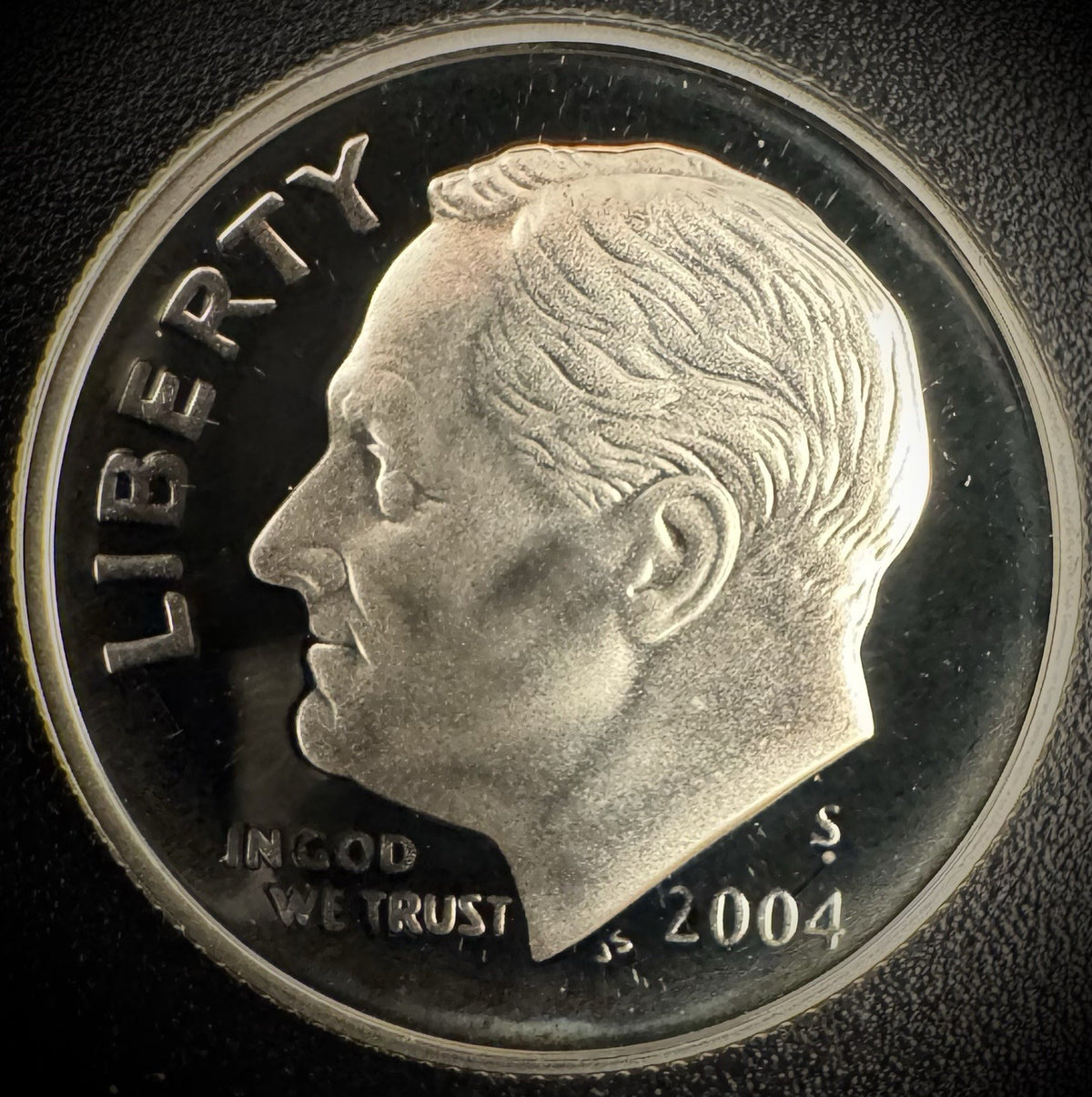 2004-S GEM PROOF Roosevelt Dime 10C SILVER DEEP ULTRA CAMEO Coin0
