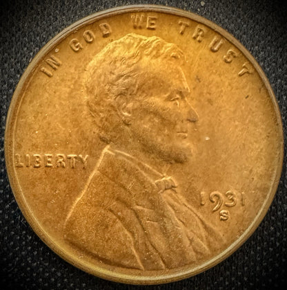 1931-S Lincoln Wheat Cent Penny KEY DATE Low Mintage San Francisco0
