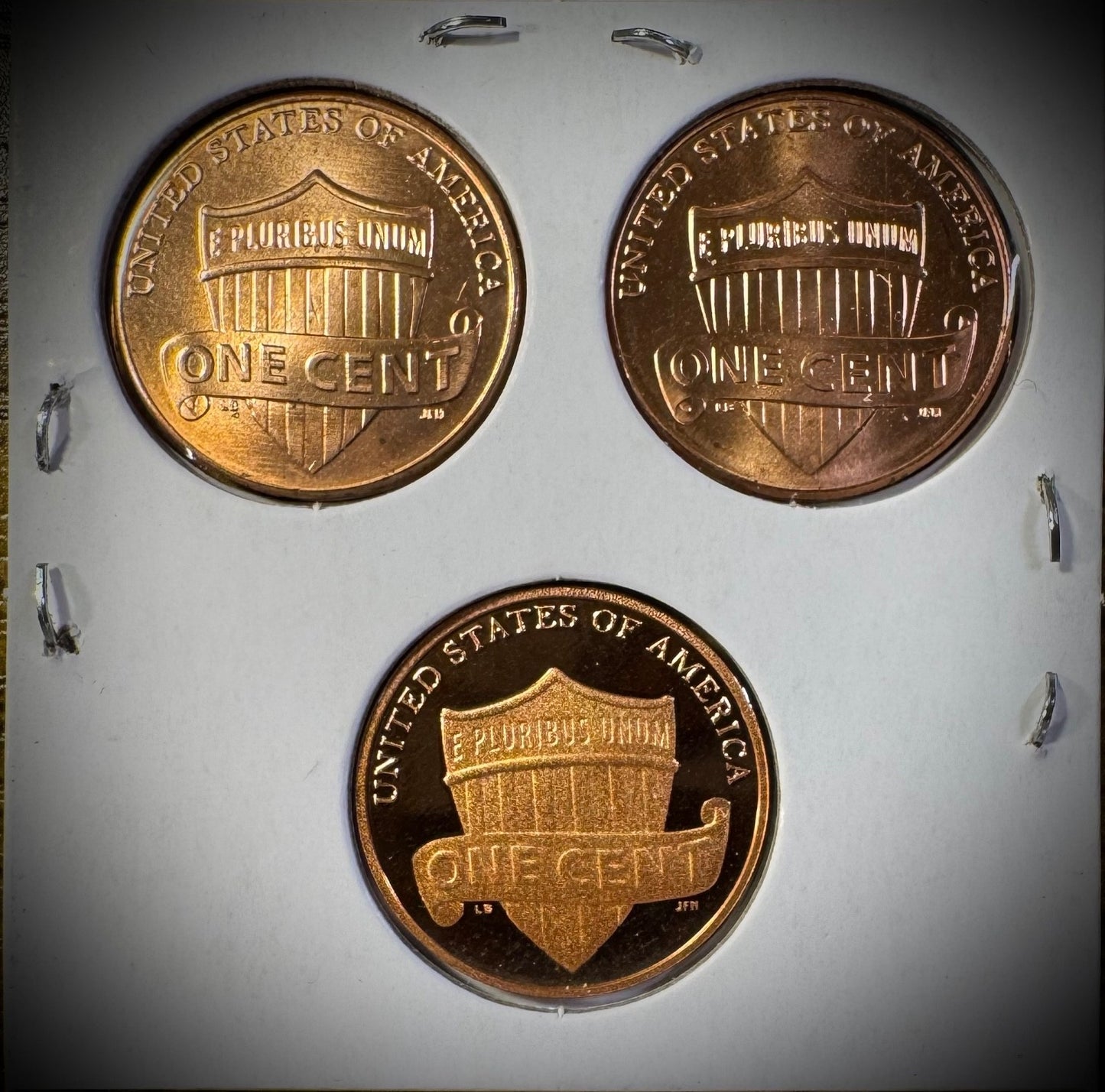 2011 P D S Lincoln Shield Cent UNCIRCULATED + PROOF 3 Coin Lot Set1