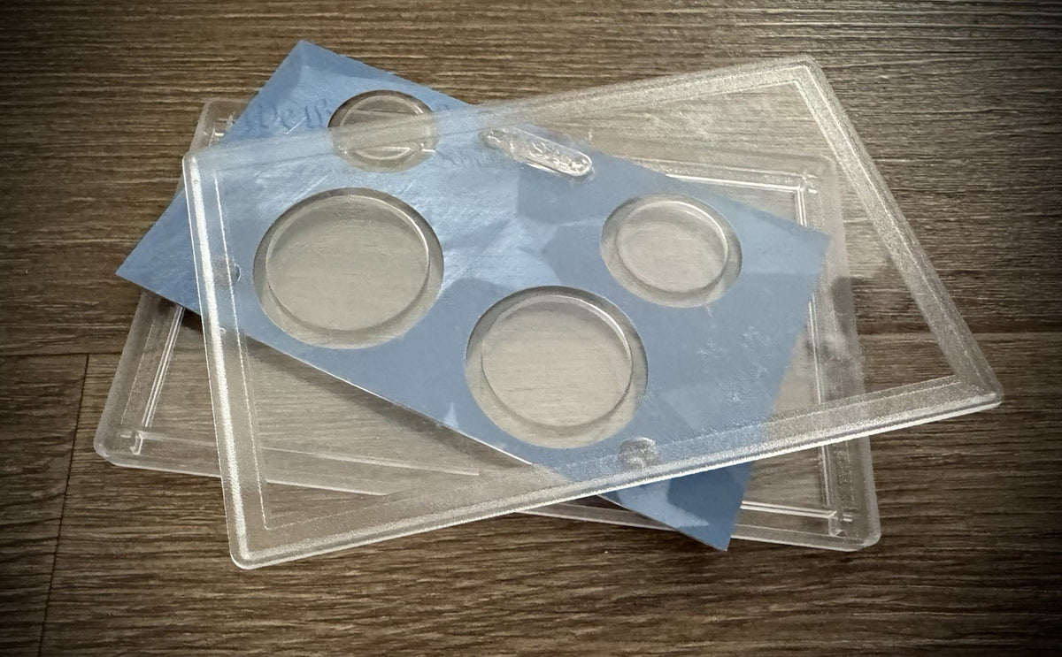 Light Blue Empty Plastic Case Holds 4 Coins Lot of 10 From US MINT Proof Sets3