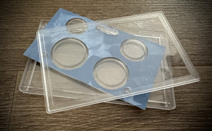 Light Blue Empty Plastic Case Holds 4 Coins Lot of 10 From US MINT Proof Sets3
