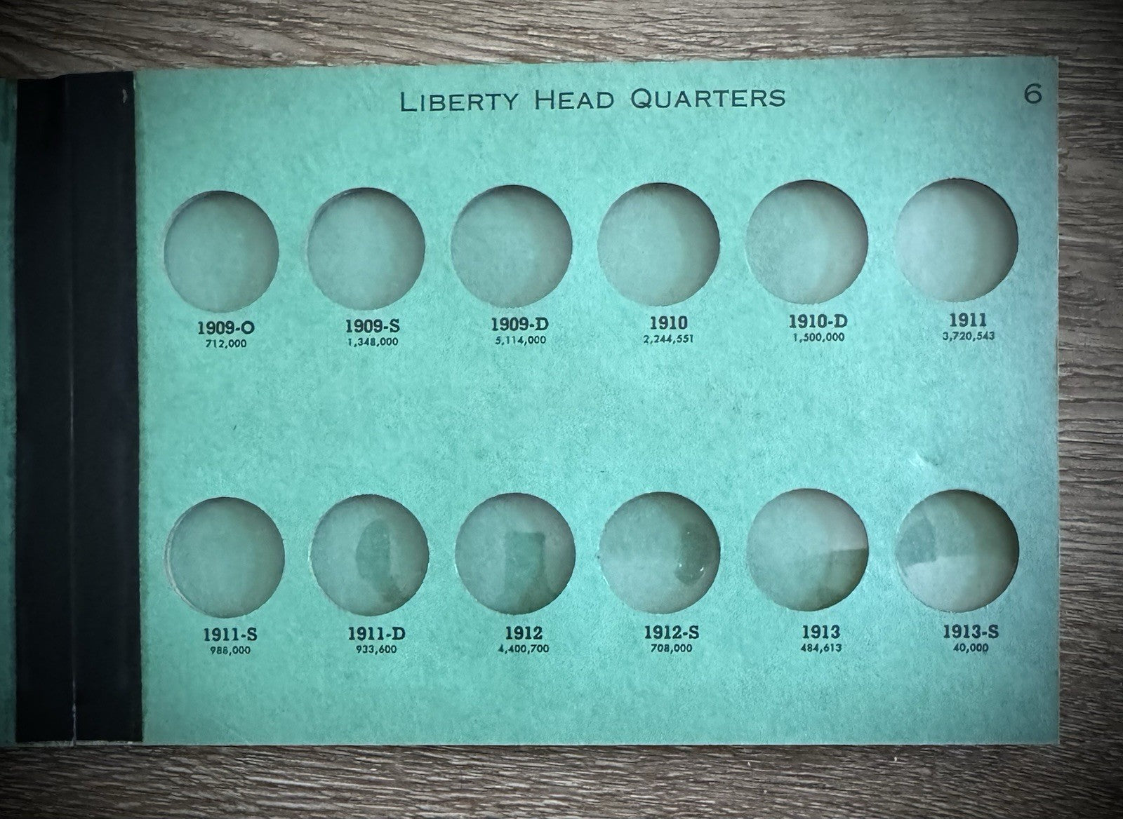 Never Used Vintage Meghrig Barber Quarters 1892-1905 G-8 G-9 Albums Empty8