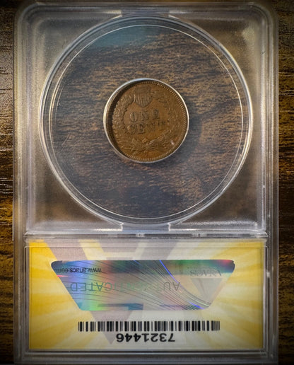 1876 1C Indian Head Cent Penny SEE VIDEO ANACS VF 25 SEMI-KEY Date1