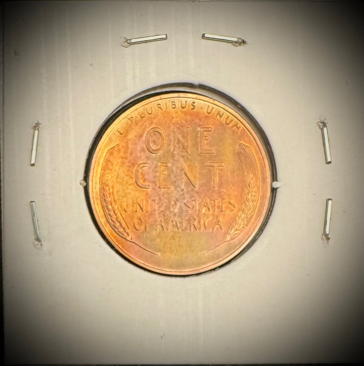 1951 Lincoln Wheat Cent MULTICOLORED TONED GEM PROOF 3