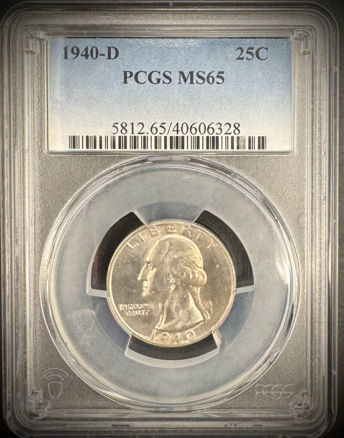 1940-D Washington Quarter PCGS MS65 GEM BU Brilliant Uncirculated0