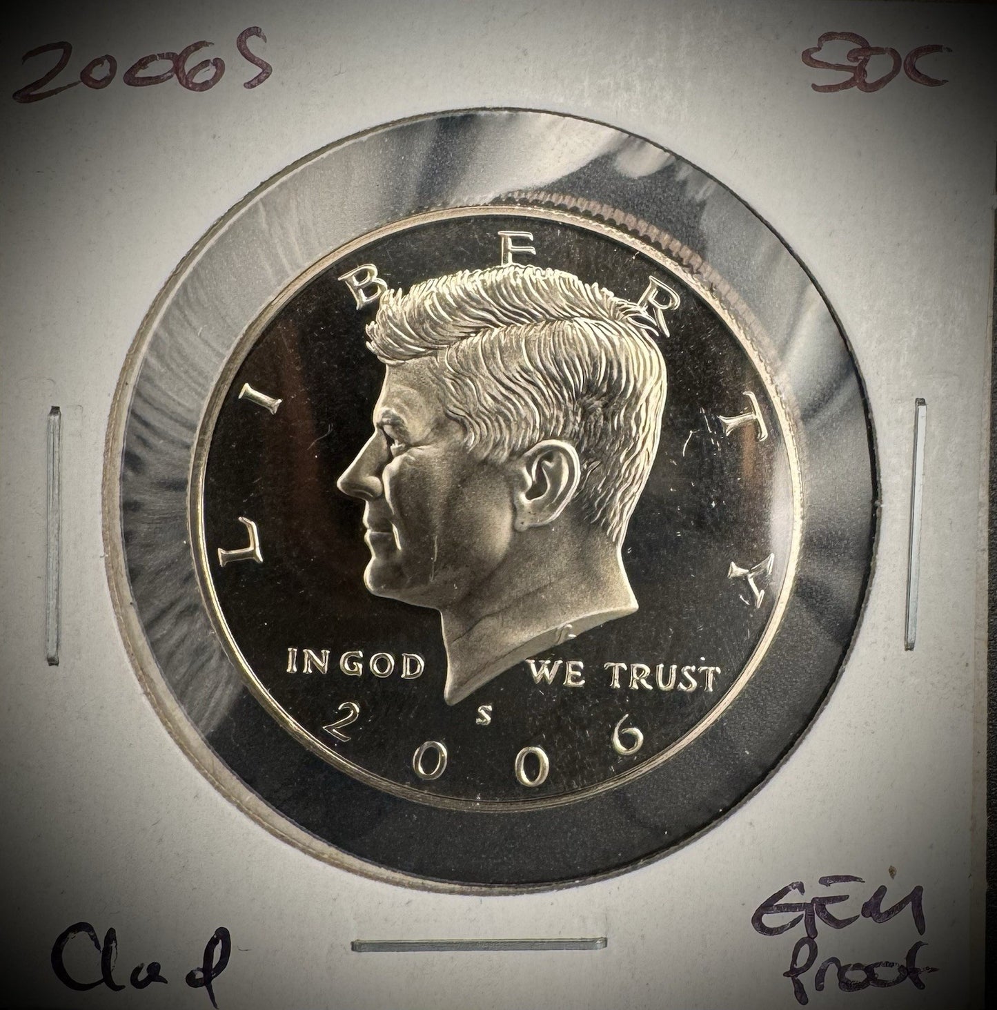 2006-S GEM PROOF Kennedy Half Dollar Clad 50C DEEP ULTRA CAMEO #32