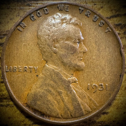 1931 Lincoln Wheat Penny Cent LOW MINTAGE #10
