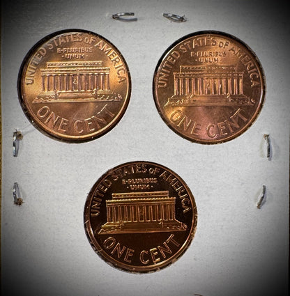 2000 P D S Lincoln Memorial Cent UNCIRCULATED + PROOF 3 Coin Lot1
