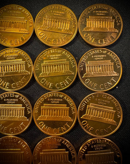 1968-1999 S Lincoln Memorial Cent PROOF CONSECUTIVE Run 33 Coin Set w 1979 T 1&28
