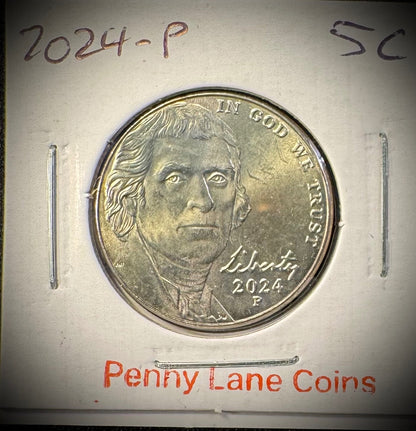 2024 Jefferson Nickel 5C P D S Uncirculated PROOF BU 3 Coin Lot2