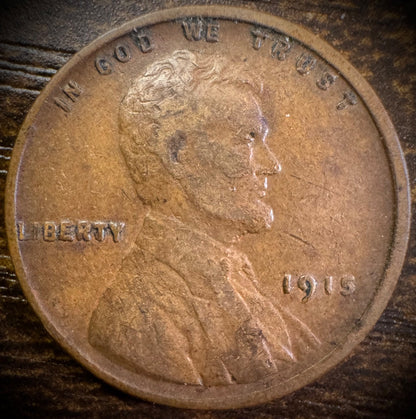 1915 Lincoln Wheat Cent Penny XF TOUGH DATE0