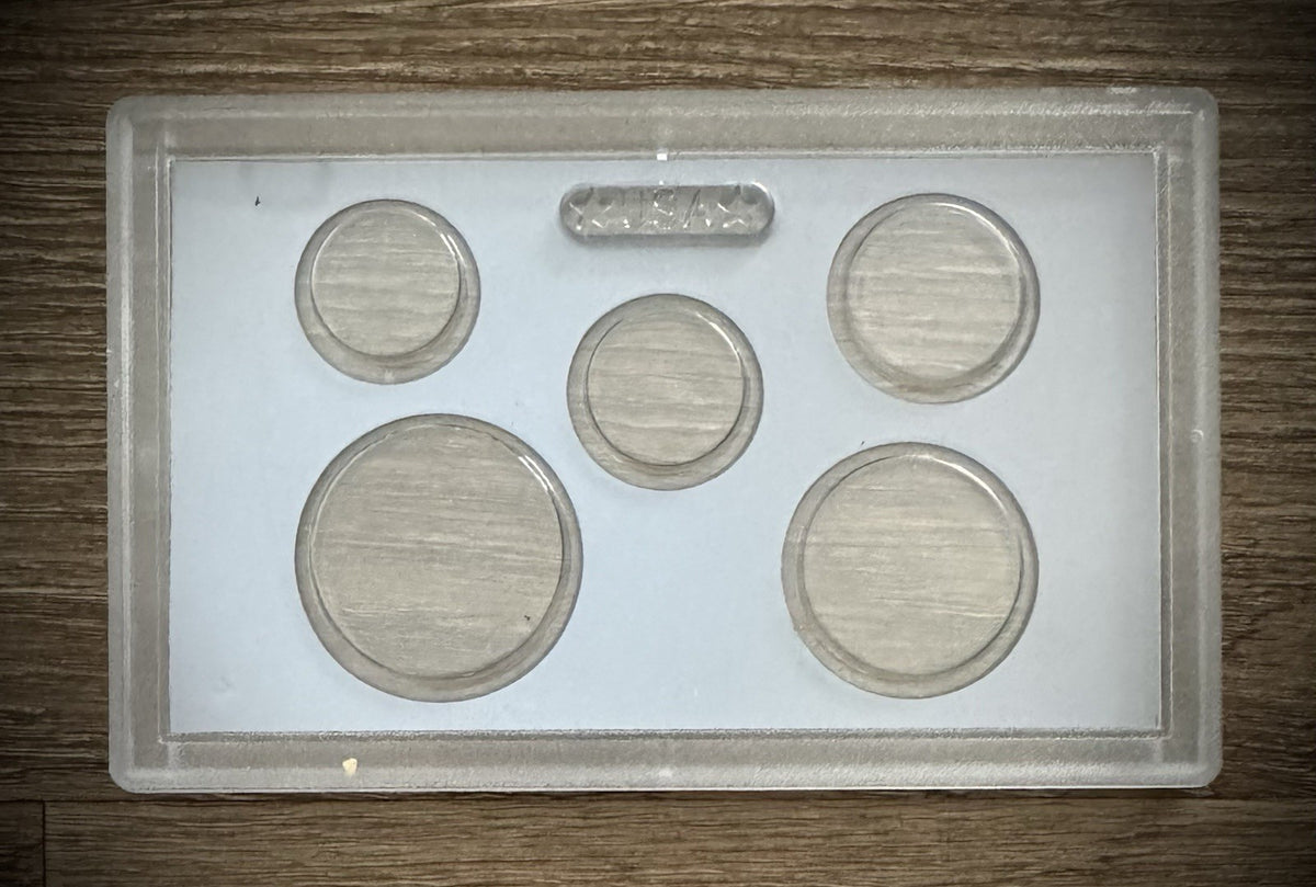 Light Blue Empty Plastic Case Holds 5 Coins Lot of 10 From US MINT Proof Sets2