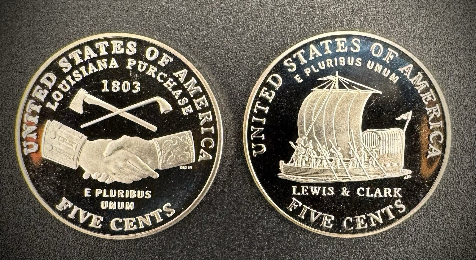 2004-S Jefferson Nickel GEM PROOF DEEP ULTRA CAMEO Westward Journey 2 Coin Set1