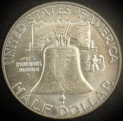 1963 P D Franklin Half Dollar BU Brilliant Uncirculated Lot of 2 90% Silver5