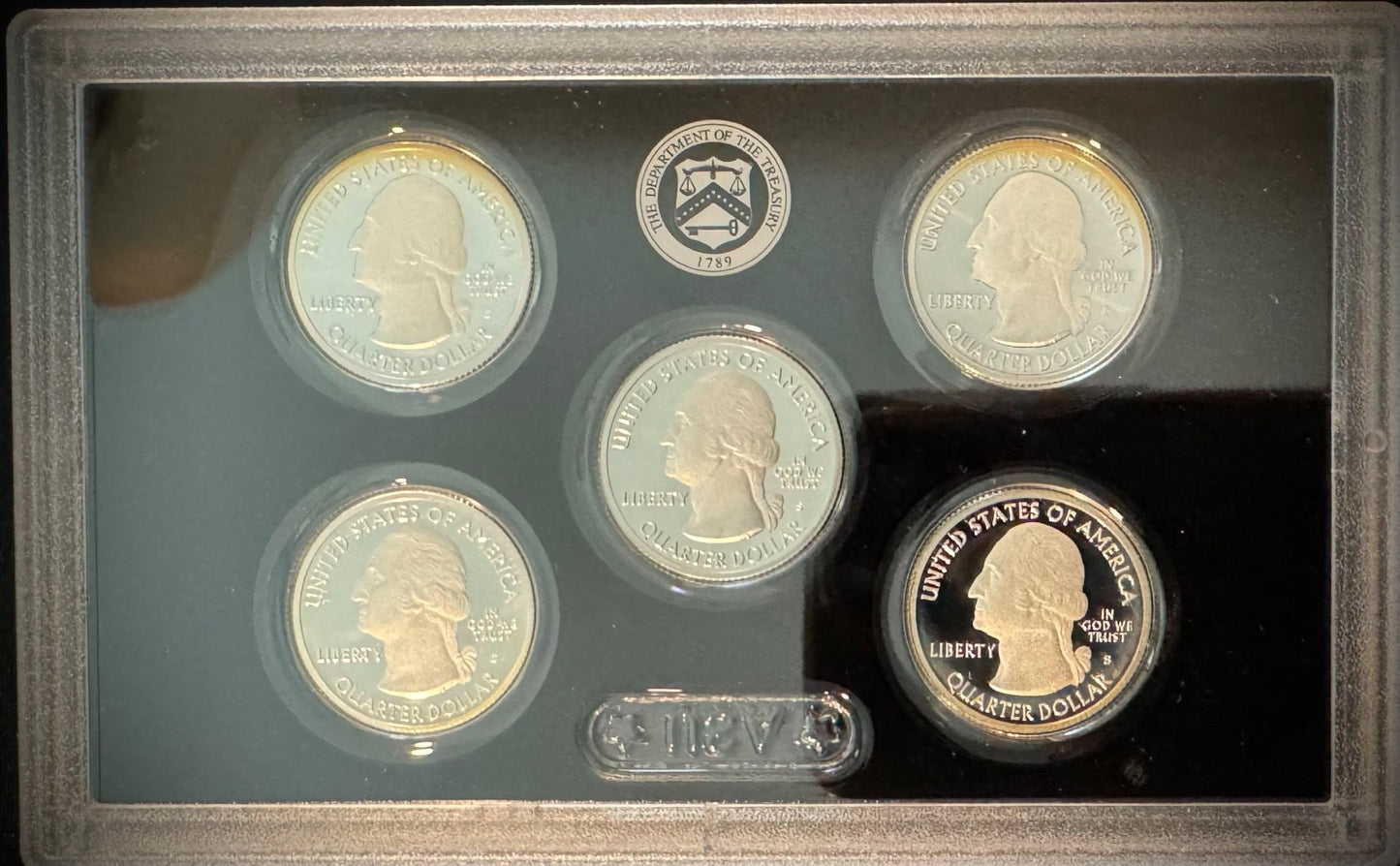 2017-S 90% .900 SILVER America the Beautiful Quarter Set w 2017 US MINT Box COA2