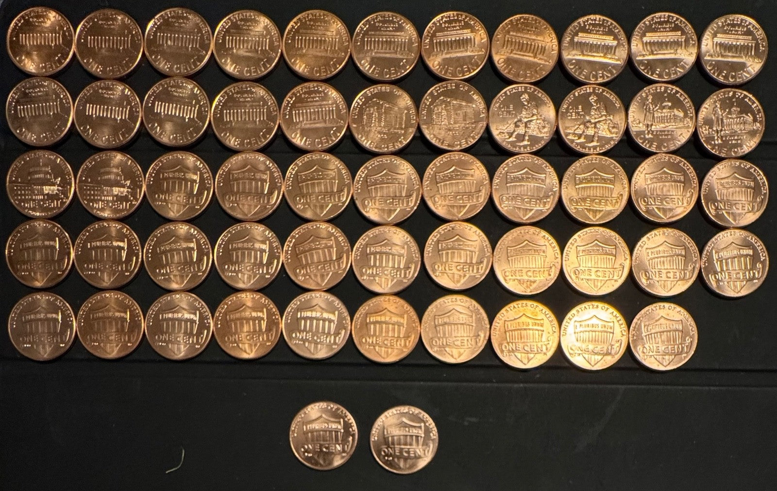 1959-2025 P D 1968-74 S Lincoln Cent Penny Uncirculated BU COMPLETE Set3