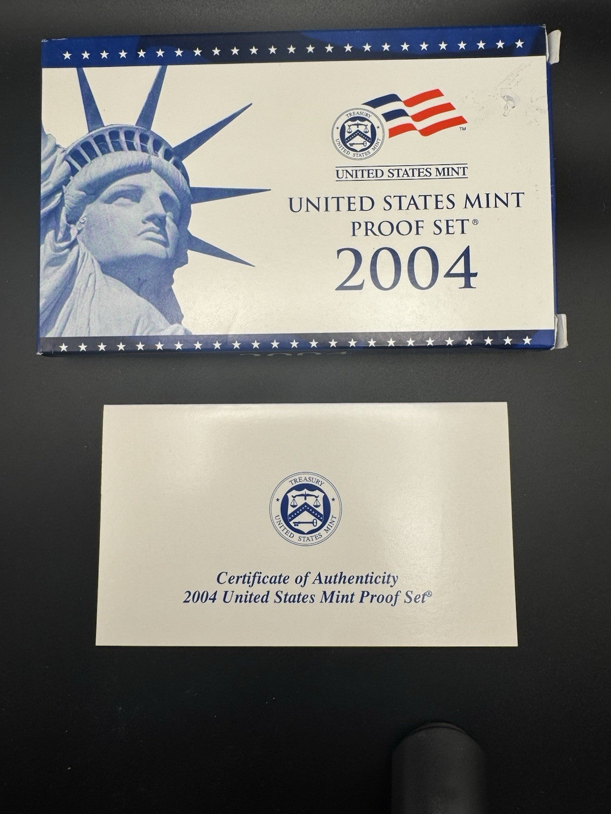 2004-S State Quarter GEM PROOF Clad 5 Coin Set w 2004 US Mint Box and COA2
