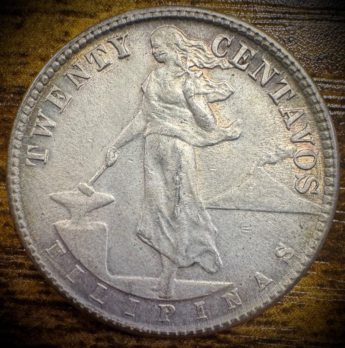 1944-D Philipines 20 Centavos Multi-Color Toning VIDEO1