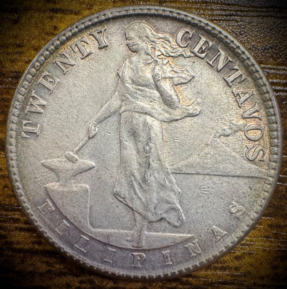 1944-D Philipines 20 Centavos Multi-Color Toning VIDEO1
