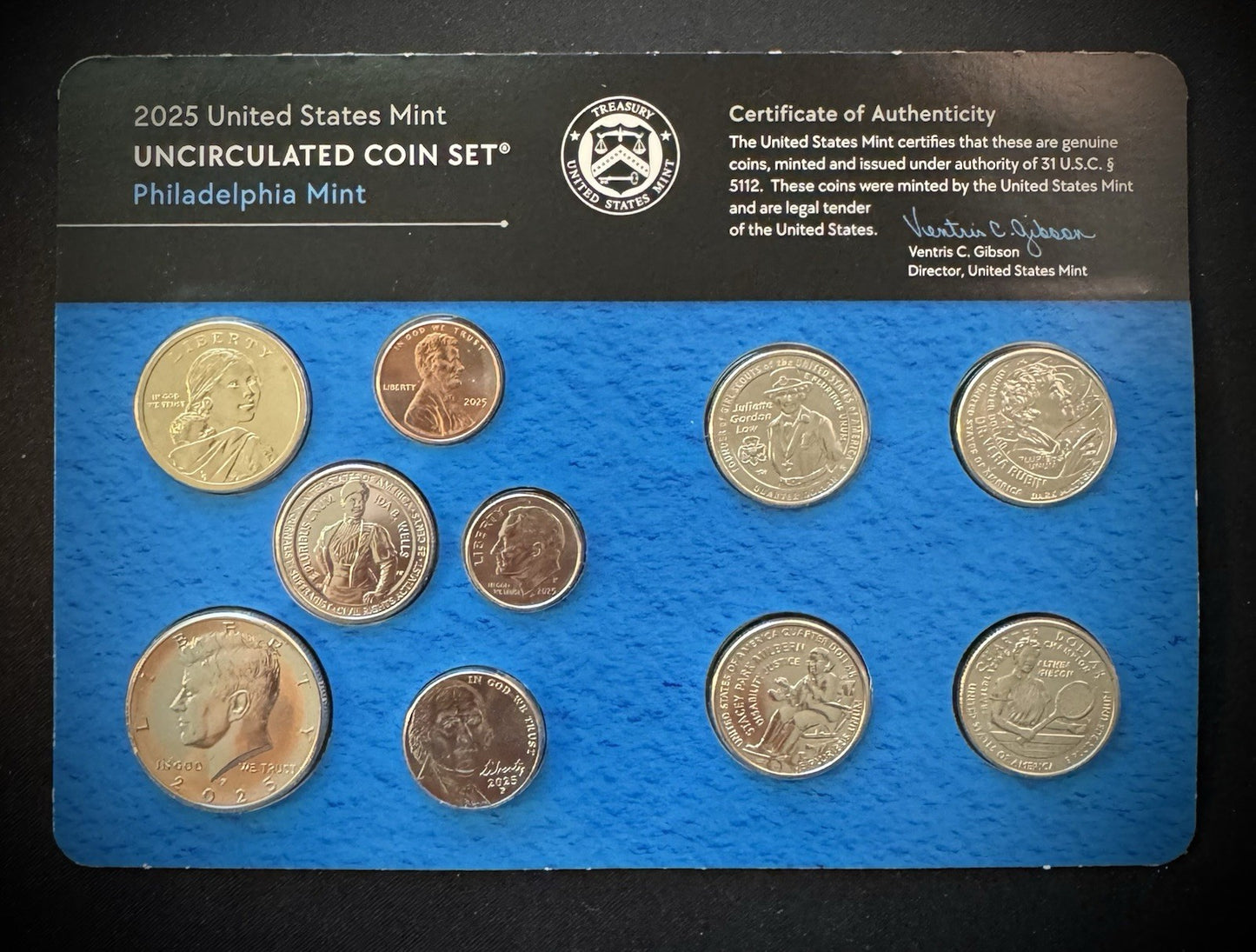 2025 US Mint Uncirculated 20 Coin Set P & D Philadelphia & Denver 10 Coins Each2