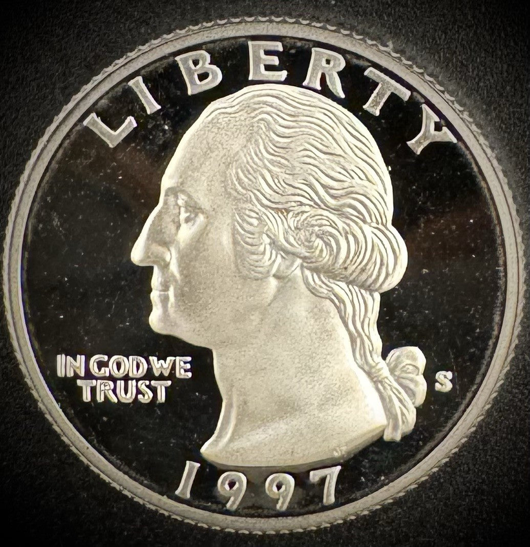 1997-S GEM PROOF Washington Quarter 25C SILVER DEEP ULTRA CAMEO Coin0