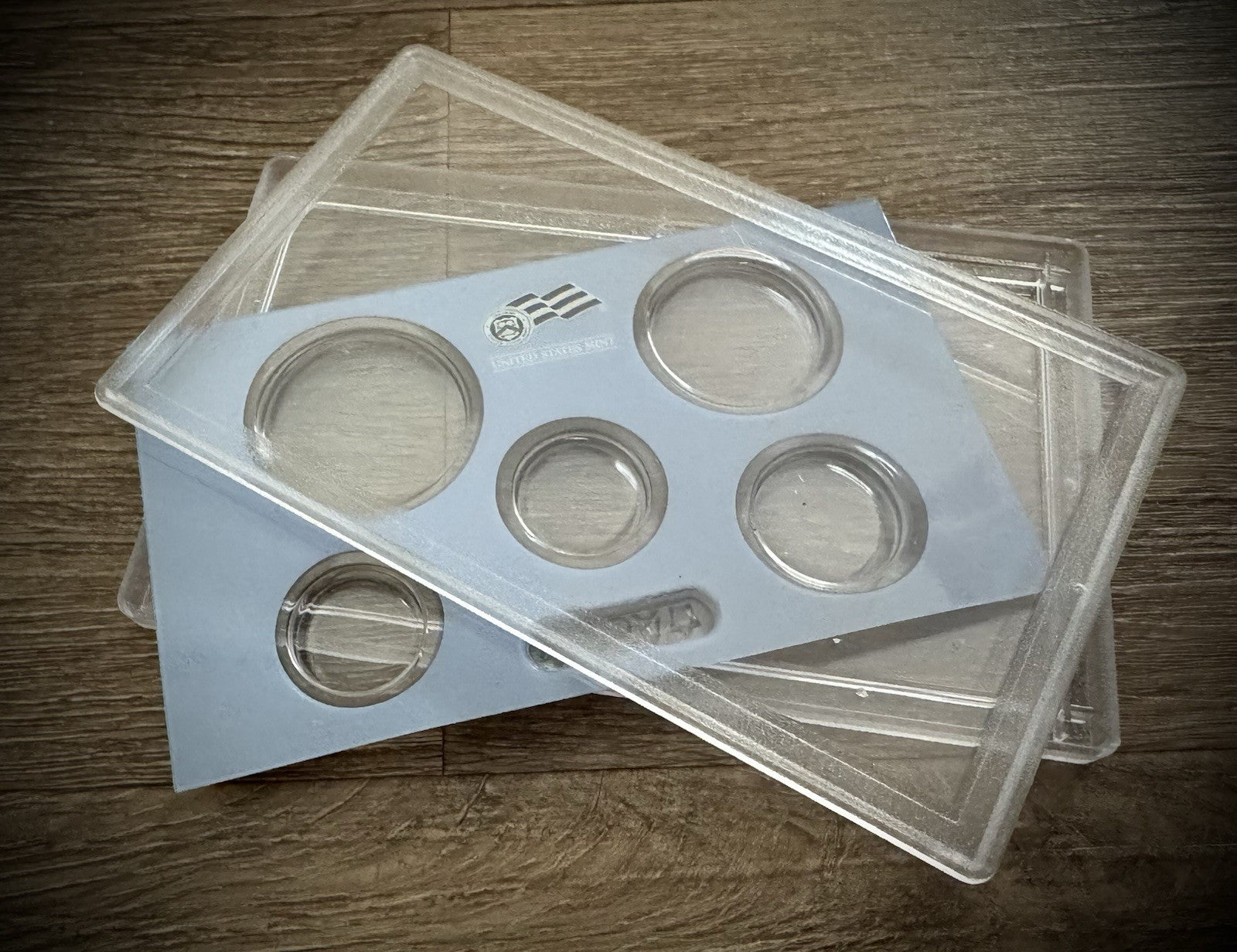 Light Blue Empty Plastic Case Holds 5 Coins Lot of 10 From US MINT Proof Sets3