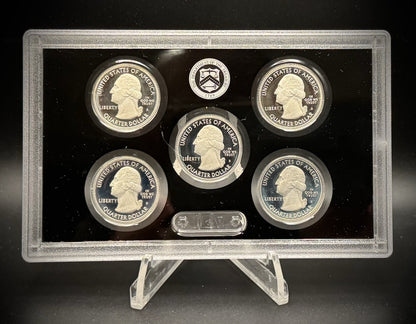 2011-S 90% SILVER America the Beautiful PROOF Quarter Set w 2011 US MINT Box COA2