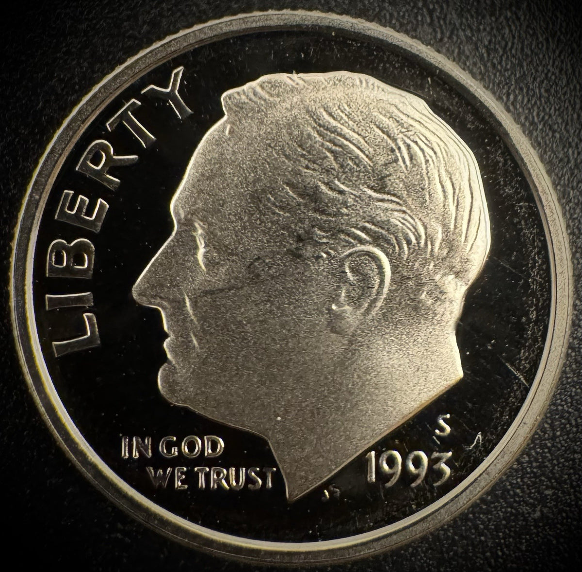 1993-S GEM PROOF Roosevelt Dime 10C Clad DEEP CAMEO Coin From US Mint Proof Set0