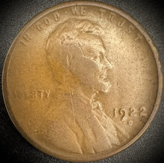1922-D Lincoln Wheat Cent Penny SEMI-KEY DATE #30