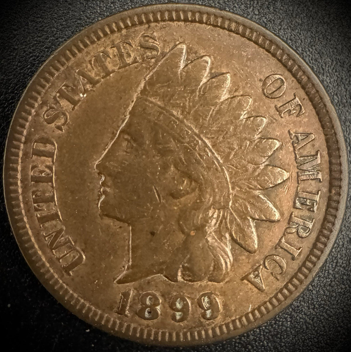 1899 Indian Head Cent Penny Full Liberty 2 Diamonds0