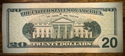 2017 $20 Twenty Dollar Bill Note FRN NK44777747F BINARY 4s & 7s1