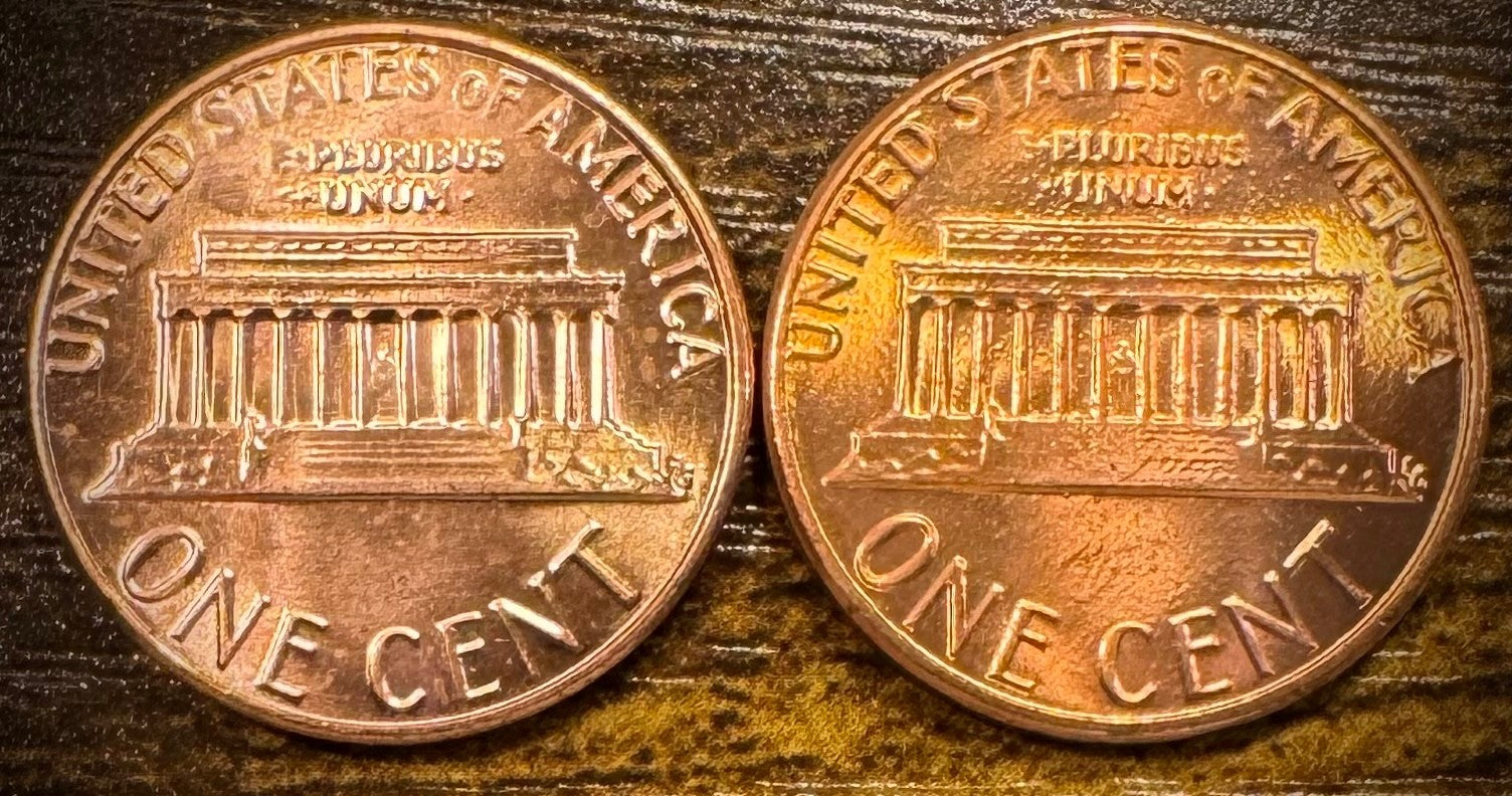 1983 P & D Lincoln Memorial Cent BU 2 Coin Set From Original Rolls1