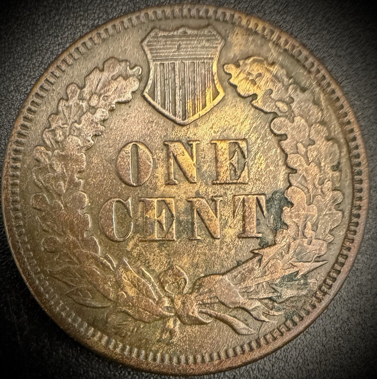 1876 Indian Head Cent Penny SEMI-KEY Date Coin1