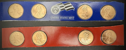 2009 Satin Finish Lincoln Bicentennial Cent P D Uncirculated 8 Copper Coin Set0