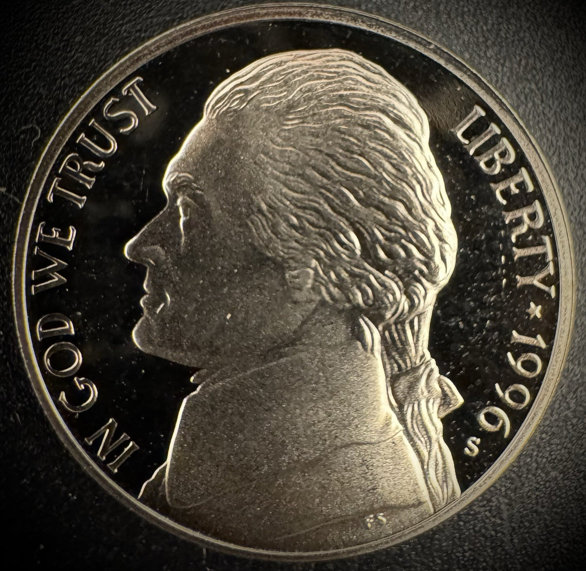 1996-S Jefferson Nickel PROOF DEEP ULTRA CAMEO Coin From US Mint Proof Set0