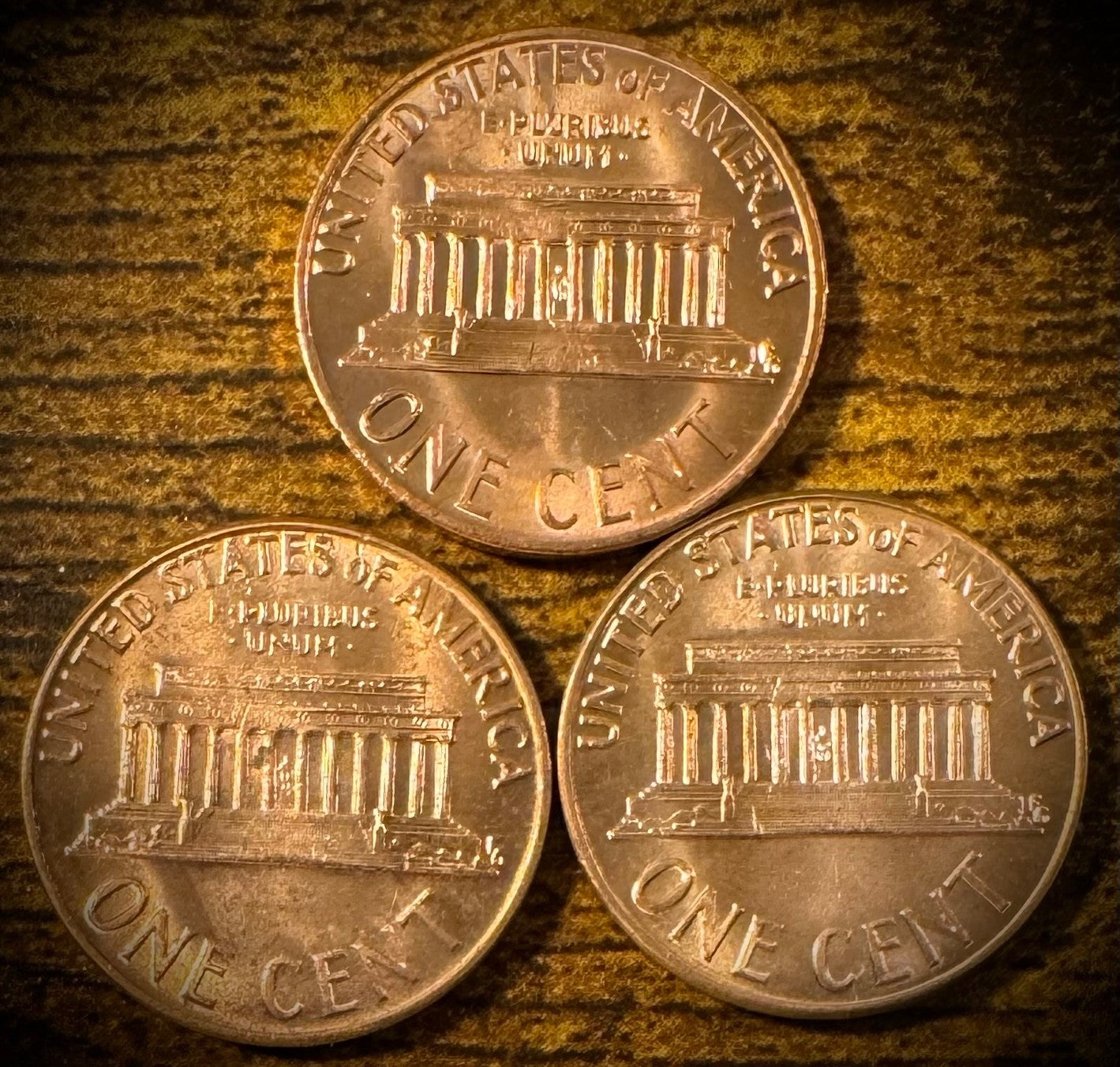 1973 Lincoln Memorial Cent P D S Uncirculated 3 Coin Lot From Original Rolls1