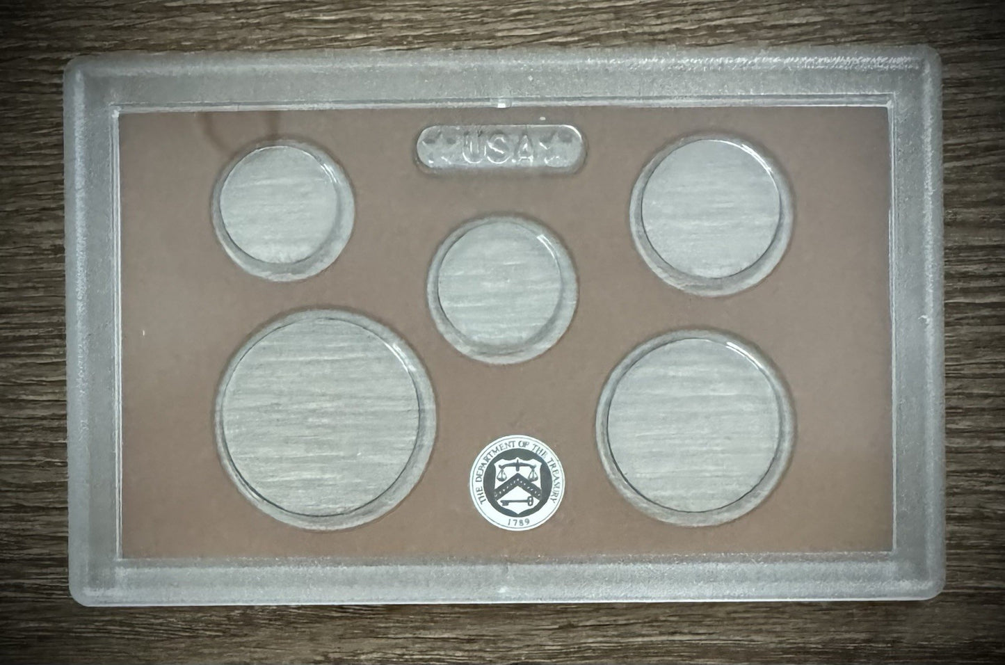 Brown Empty Plastic Case Holds 5 Coins Lot of 10 From US MINT Proof Sets1