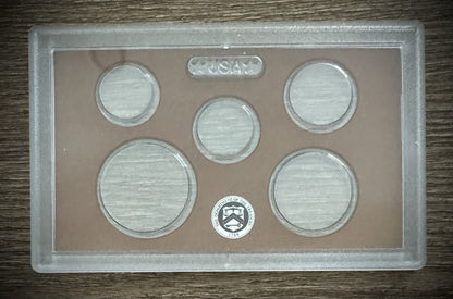 Brown Empty Plastic Case Holds 5 Coins Lot of 10 From US MINT Proof Sets1