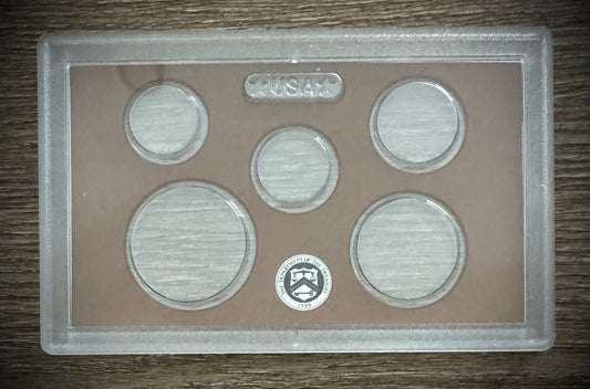 Brown Empty Plastic Case Holds 5 Coins Lot of 10 From US MINT Proof Sets1
