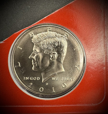2010 P D Satin Finish Kennedy Half Dollar 2 Coins From US Mint Uncirculated Set4