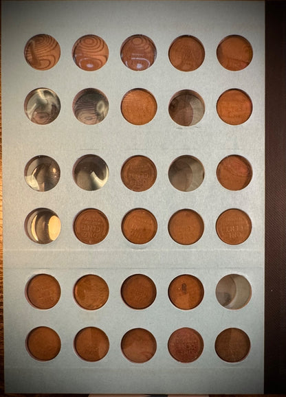 1909 VDB-1962 P D S Lincoln Wheat Cent Penny Partial Set 124 Coins Mehrig Album5
